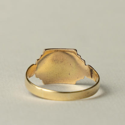 9ct engraved signet ring