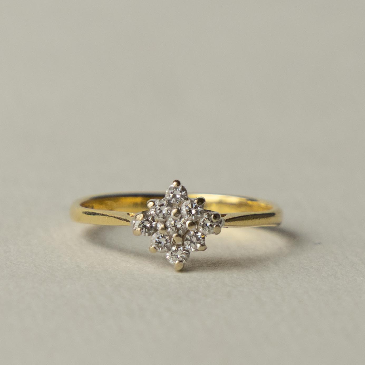 18ct diamond cluster ring
