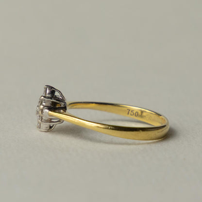18ct diamond cluster ring