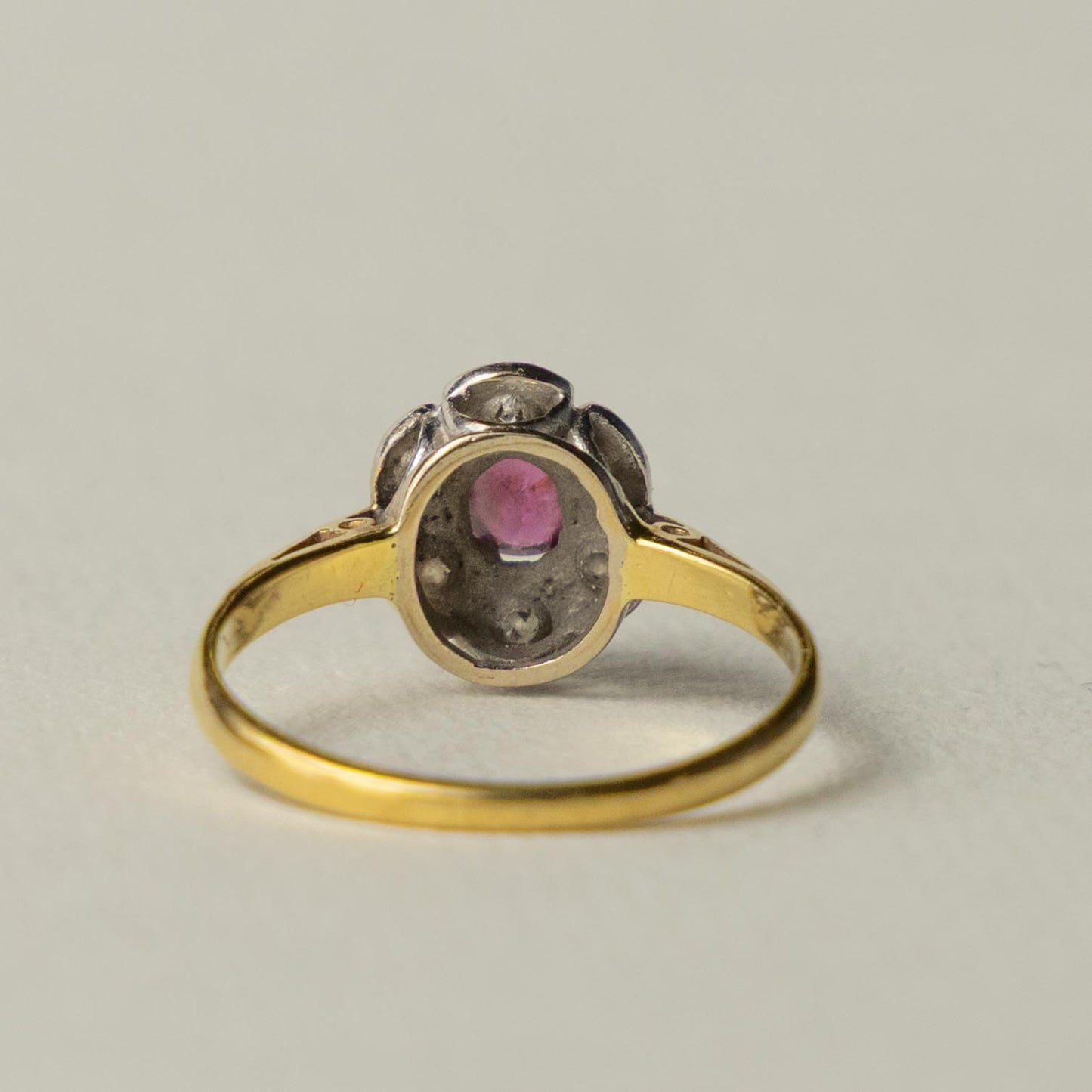 antique Edwardian 18ct ruby & diamond ring