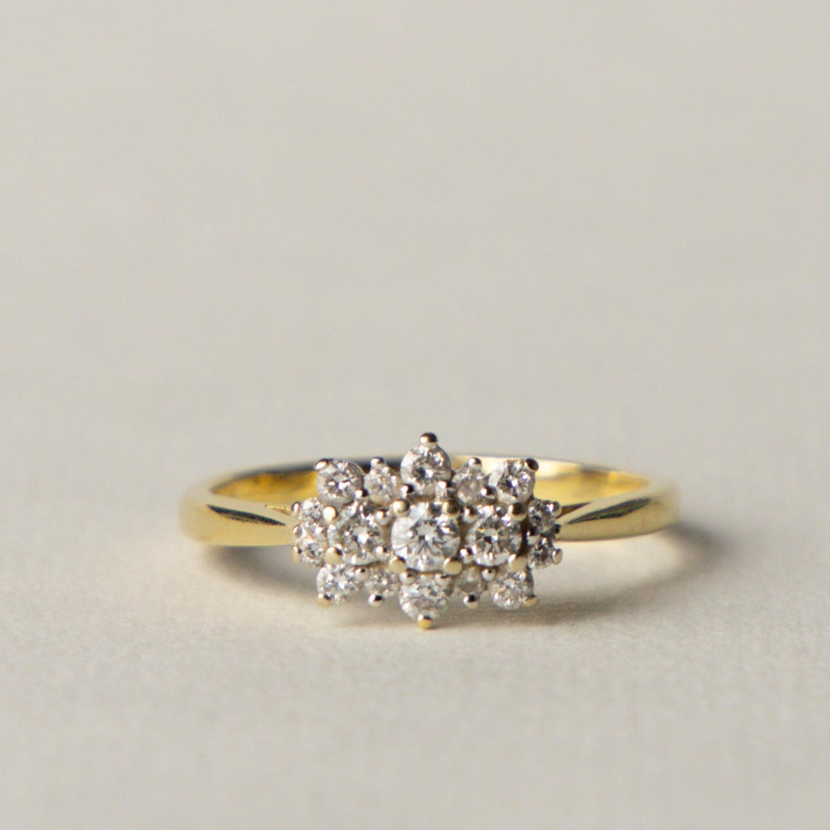 18ct diamond cluster ring