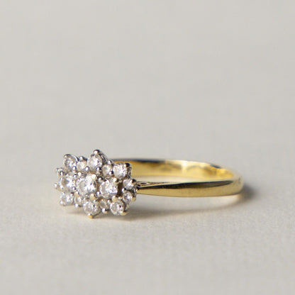 18ct diamond cluster ring