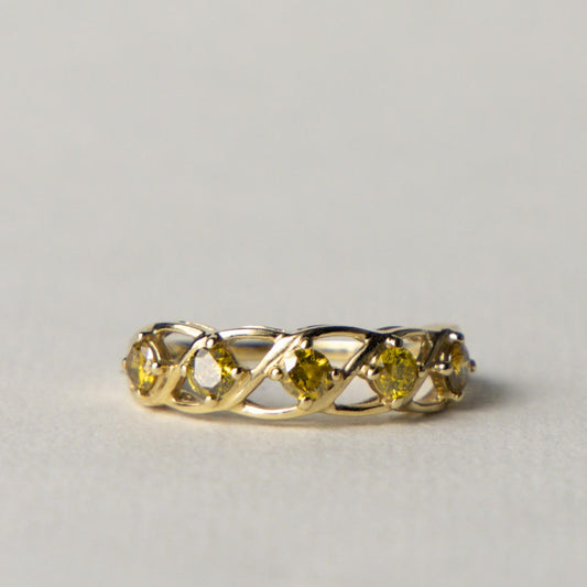 10ct diamond enhanced color ring