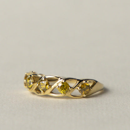 10ct diamond enhanced color ring