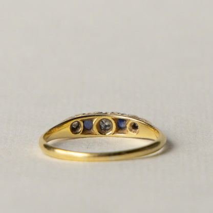 Antique 18ct Art Deco sapphire & diamond