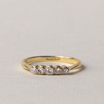 Antique 18ct & platina diamond rose cut