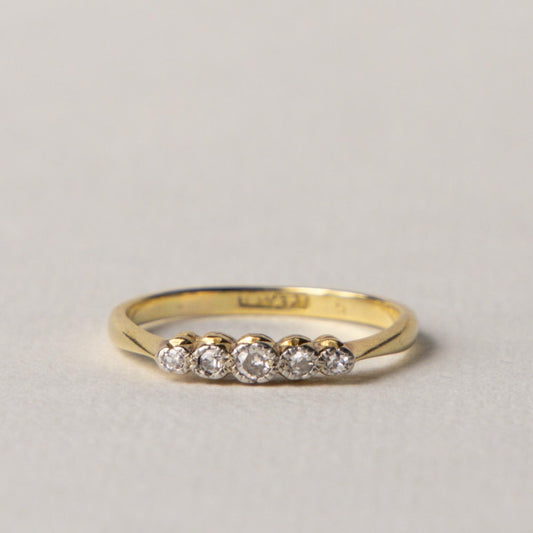 Antique 18ct & platina diamond rose cut