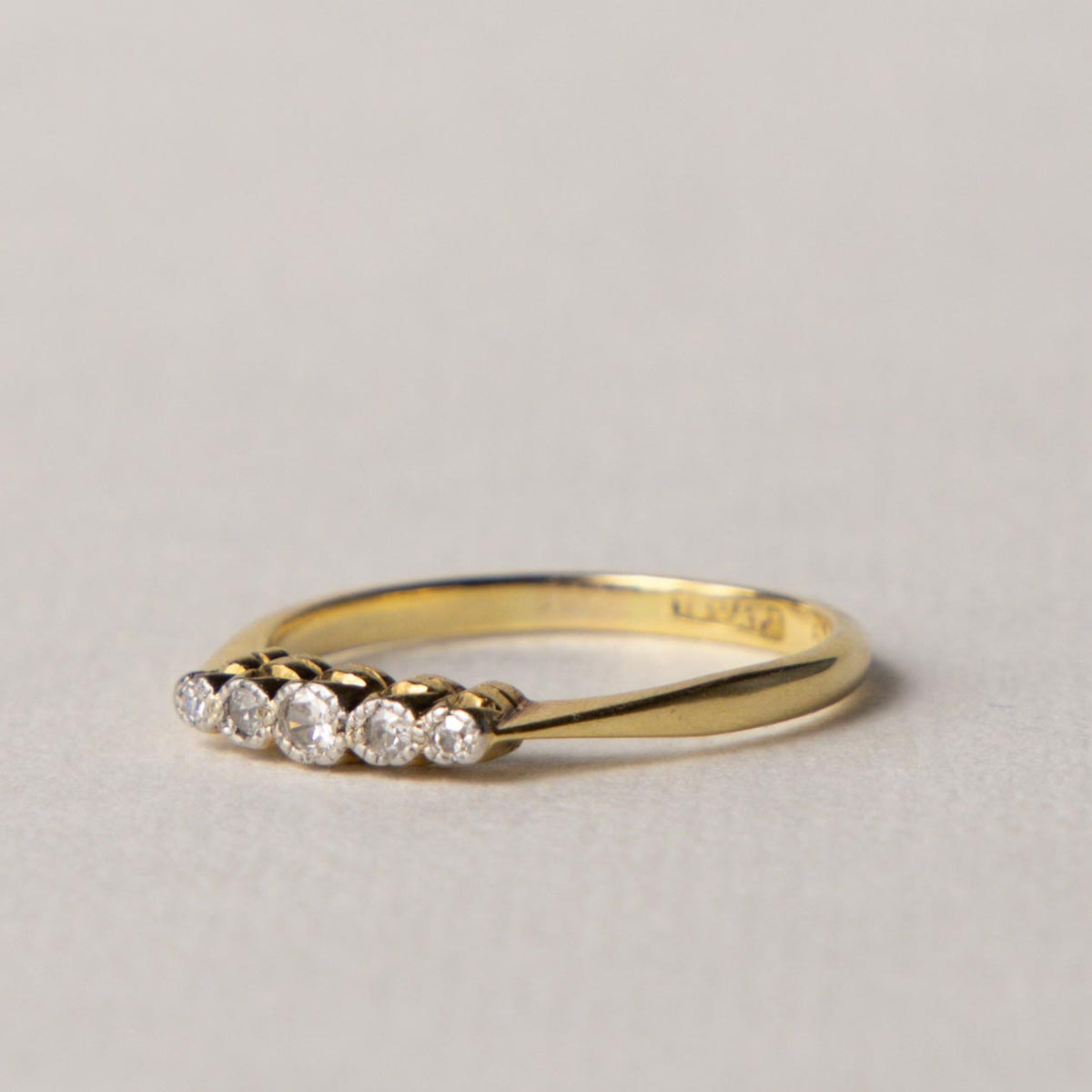 Antique 18ct & platina diamond rose cut