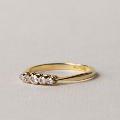 Antique 18ct & platina diamond rose cut