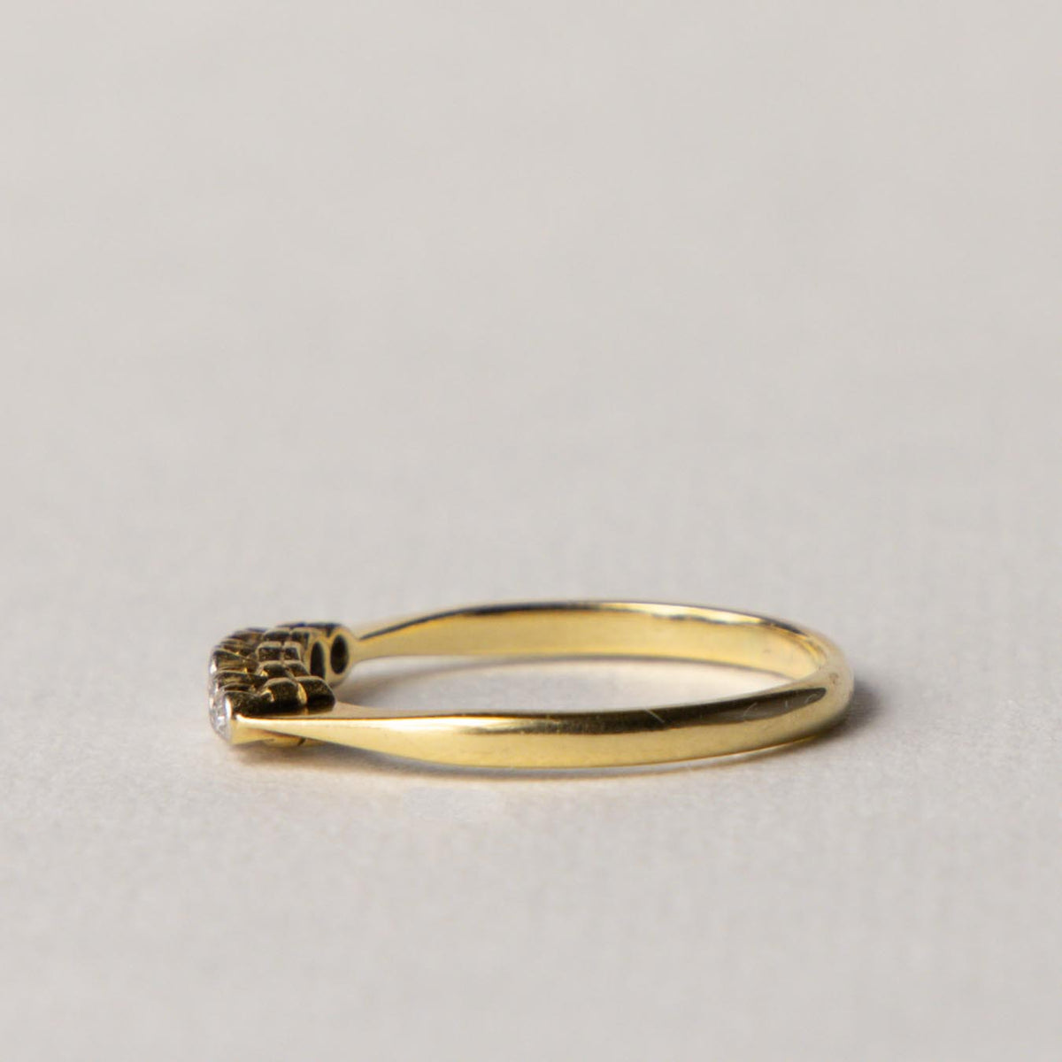 Antique 18ct & platina diamond rose cut