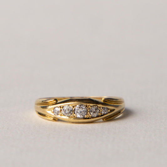 Edwardian 18ct diamond row