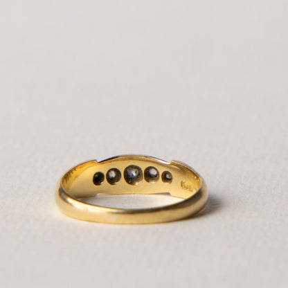 Edwardian 18ct diamond row