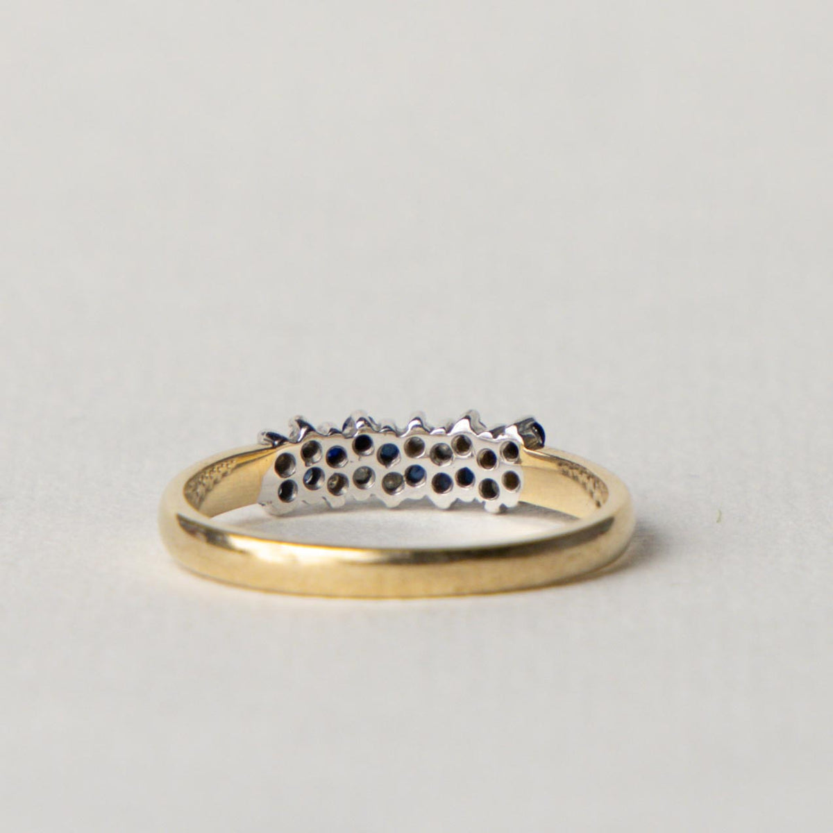 9ct sapphire & diamond wave cluster