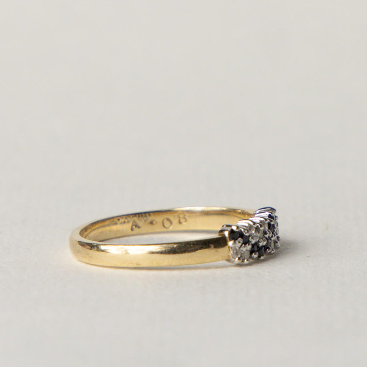 9ct sapphire & diamond wave cluster