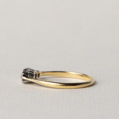 antique 18ct diamond trilogy