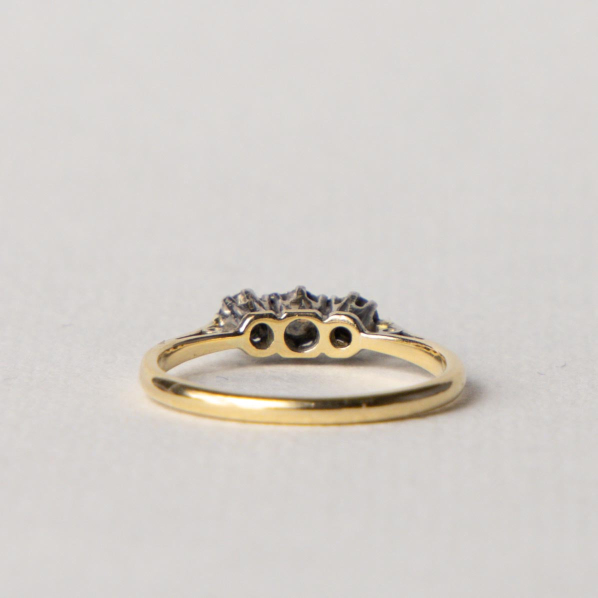 antique 18ct diamond trilogy