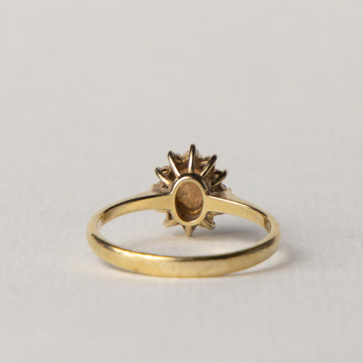 9ct opal & diamond halo ring