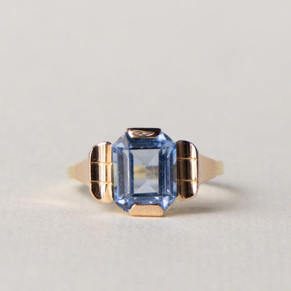 14ct blue topaz Art Deco