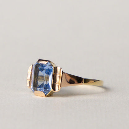 14ct blue topaz Art Deco