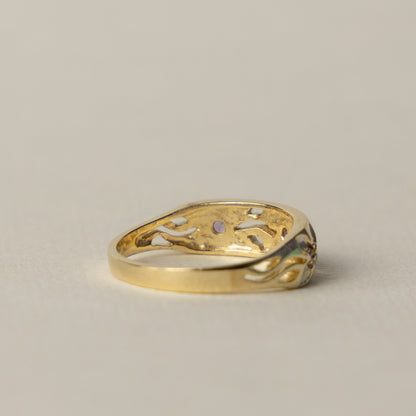 9 carat flower band ring