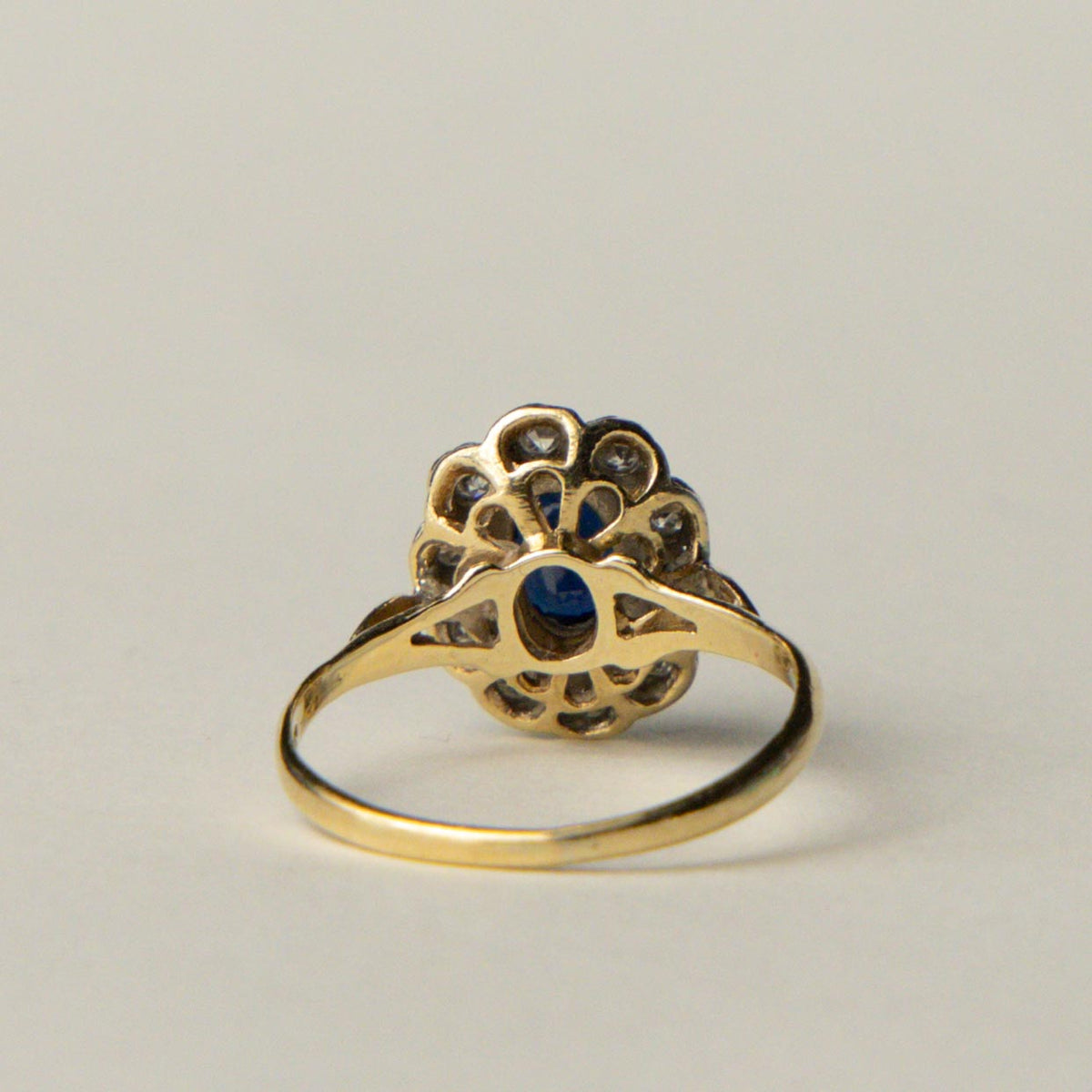 9ct Diana sapphire & diamond halo ring