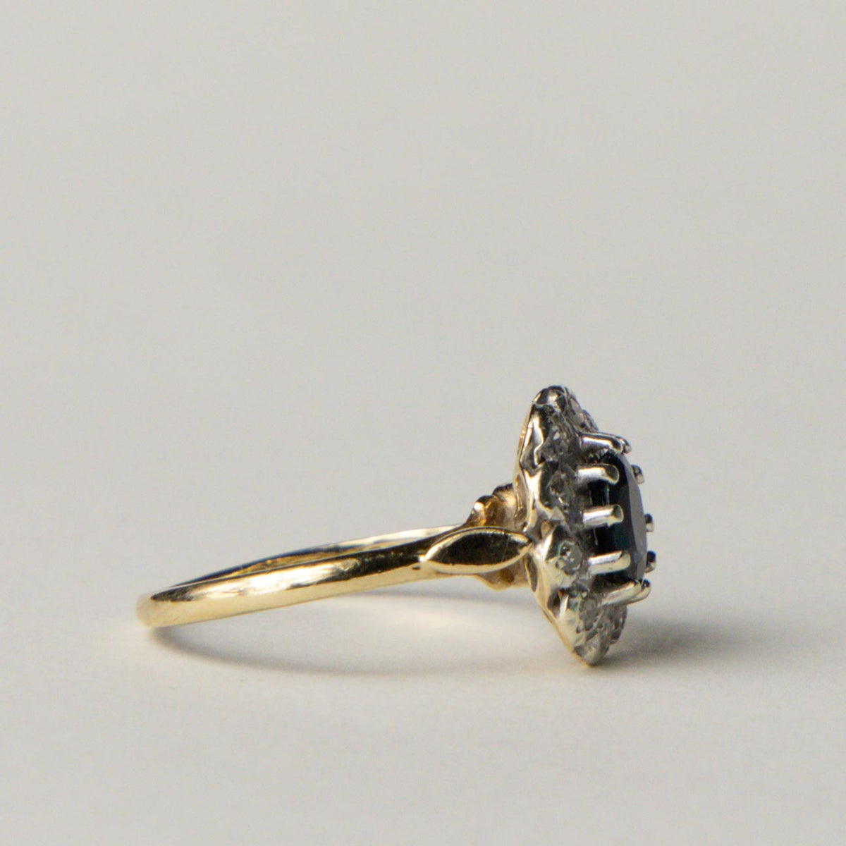 9ct Diana sapphire & diamond halo ring