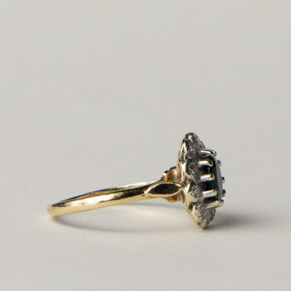 9ct Diana sapphire & diamond halo ring