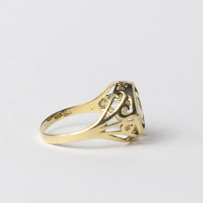 14 carat gold scorpio zodiac sign ring
