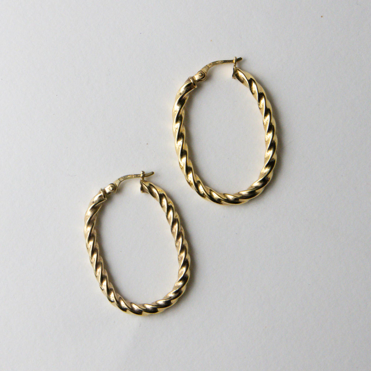 9ct twisted hoops