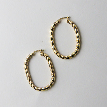 9ct twisted hoops