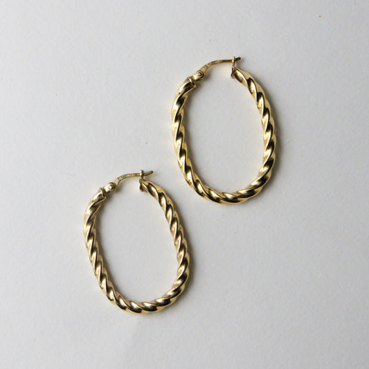 9ct twisted hoops
