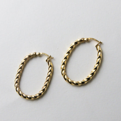 9ct twisted hoops