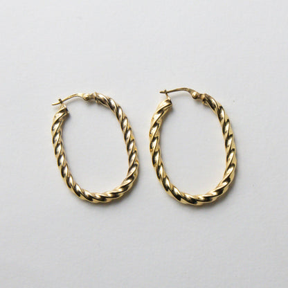 9ct twisted hoops