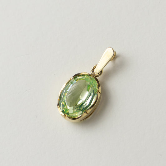 14 carat gold spinel pendant