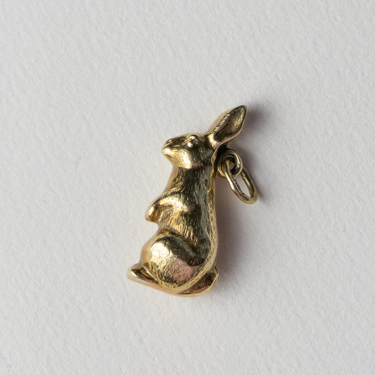 14 carat gold bunny pendant