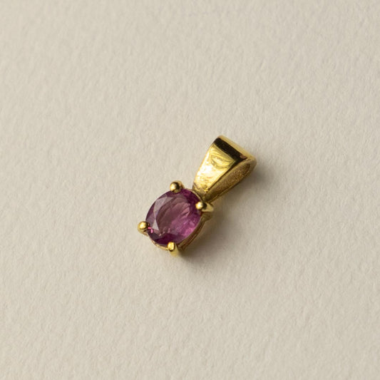9ct pink sapphire pendant