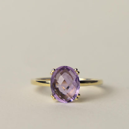14ct facet amethist solitaire