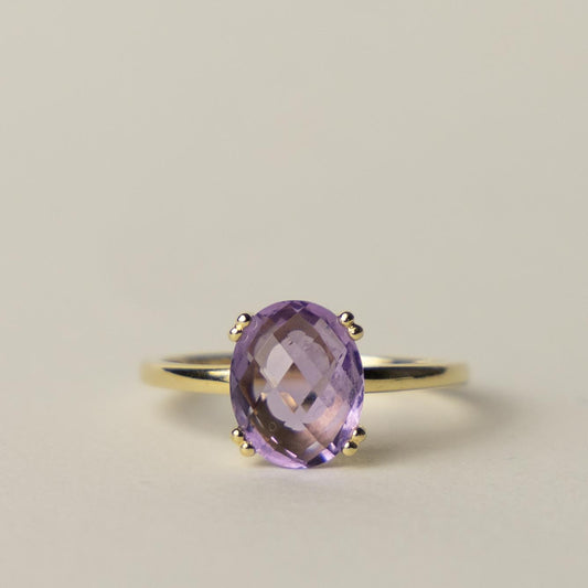 14ct facet amethist solitaire