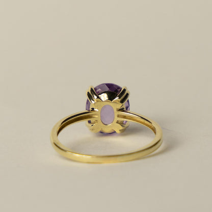 14ct facet amethist solitaire