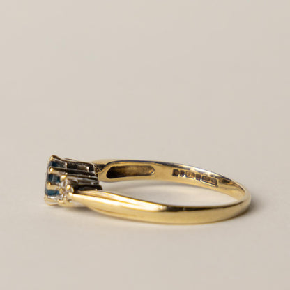9ct topaz & diamond