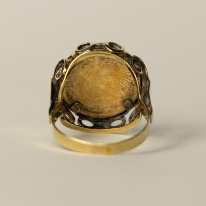 8ct lucky coin ring