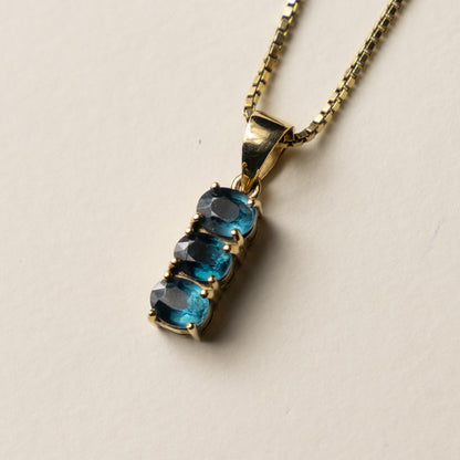 9ct blue topaz pendant