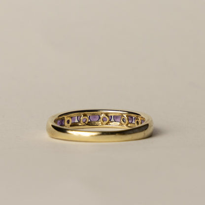 9ct amethyst channel set