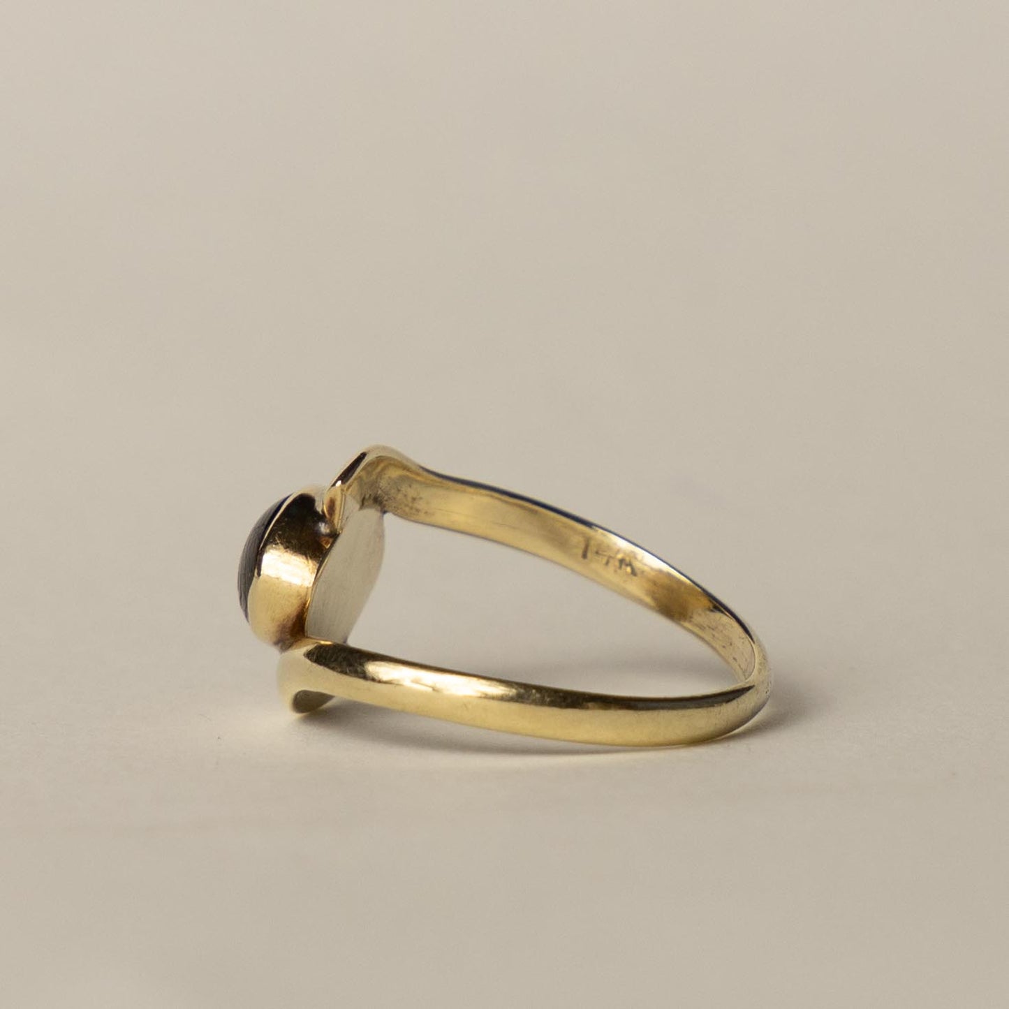 9ct fossil wood ring