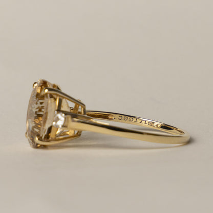 10ct citrine topaz solitaire