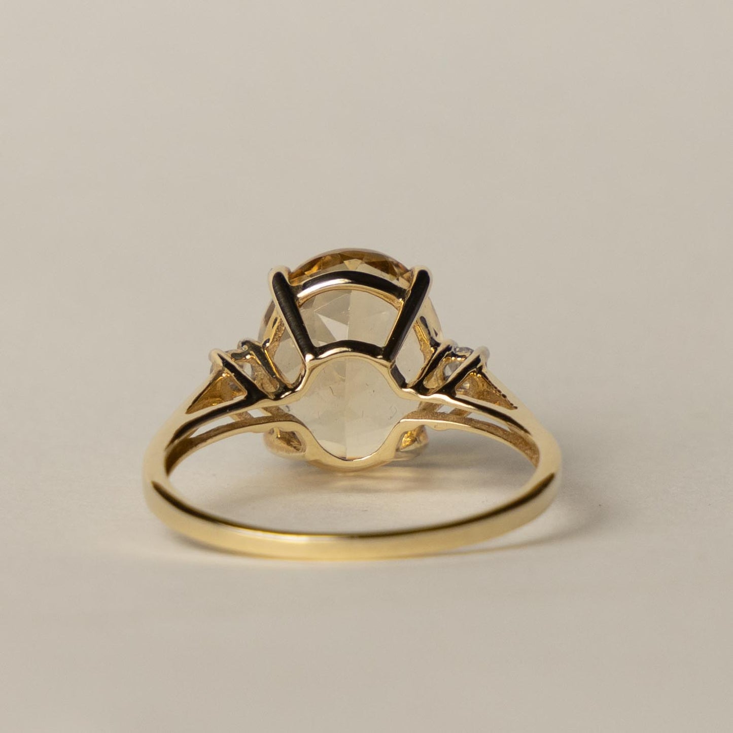 10ct citrine topaz solitaire