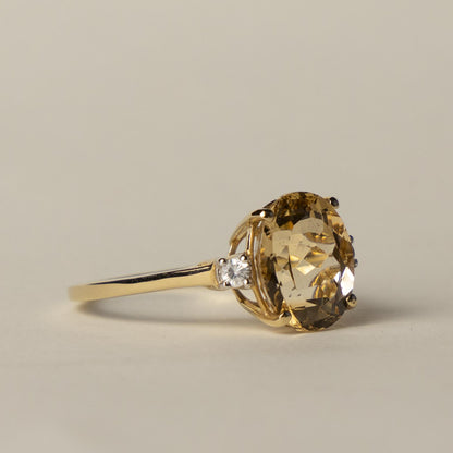 10ct citrine topaz solitaire