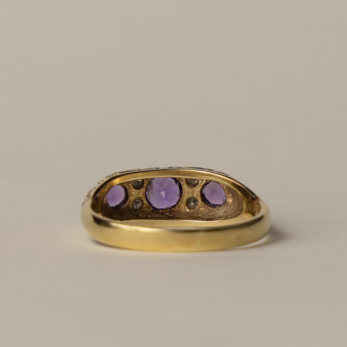 9ct amethyst diamond boat
