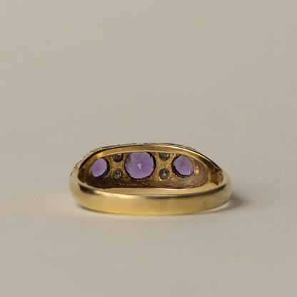 9ct amethyst diamond boat