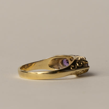 9ct amethyst diamond boat